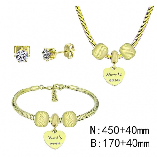 BC Wholesale Fashion DIY Jewelry Sets Stainless Steel 316L Jewelry Set NO.#SF4SPDGS186