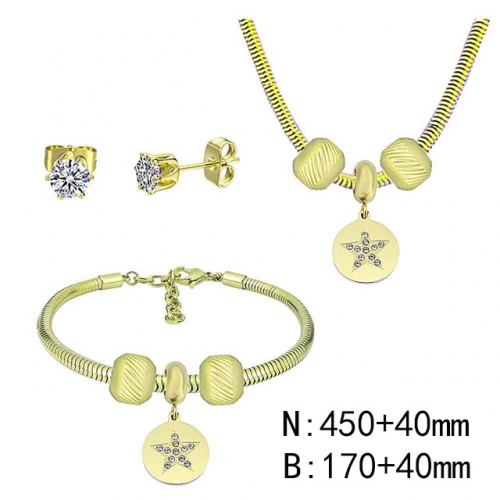 BC Wholesale Fashion DIY Jewelry Sets Stainless Steel 316L Jewelry Set NO.#SF4SPDGS184