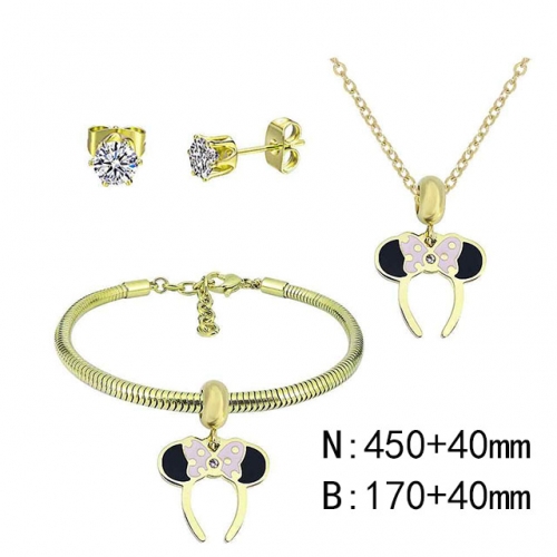 BC Wholesale Fashion DIY Jewelry Sets Stainless Steel 316L Jewelry Set NO.#SF4SPDGS034