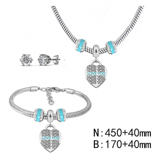 BC Wholesale Fashion DIY Jewelry Sets Stainless Steel 316L Jewelry Set NO.#SF4SPS022