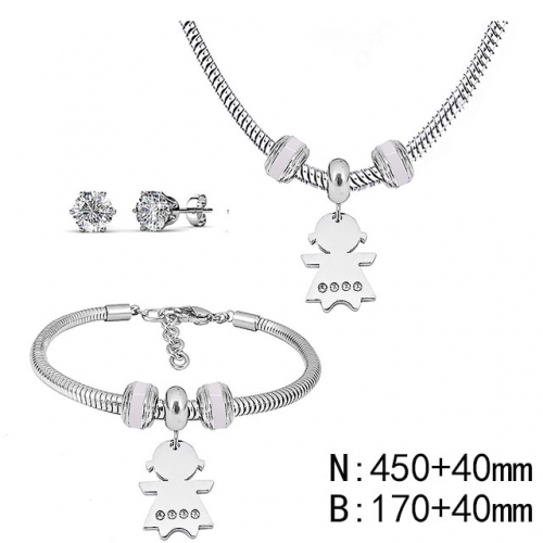 BC Wholesale Fashion DIY Jewelry Sets Stainless Steel 316L Jewelry Set NO.#SF4SPS051