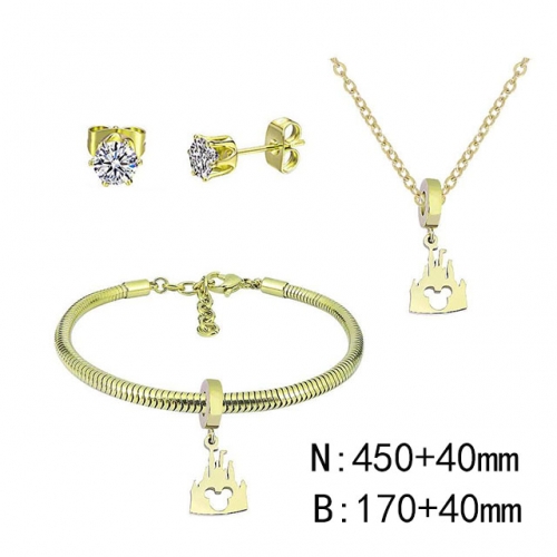 BC Wholesale Fashion DIY Jewelry Sets Stainless Steel 316L Jewelry Set NO.#SF4SPDGS017