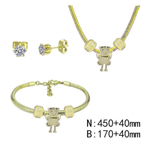 BC Wholesale Fashion DIY Jewelry Sets Stainless Steel 316L Jewelry Set NO.#SF4SPDGS220