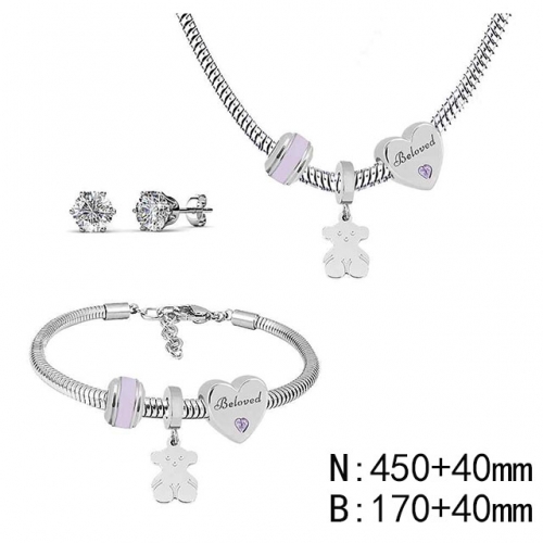 BC Wholesale Fashion DIY Jewelry Sets Stainless Steel 316L Jewelry Set NO.#SF4SPDGS083