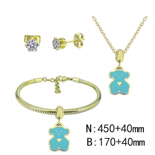 BC Wholesale Fashion DIY Jewelry Sets Stainless Steel 316L Jewelry Set NO.#SF4SPDGS040