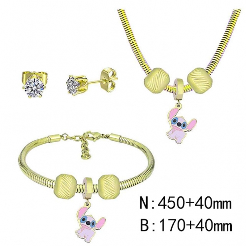 BC Wholesale Fashion DIY Jewelry Sets Stainless Steel 316L Jewelry Set NO.#SF4SPDGS150