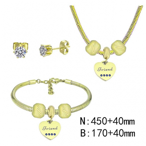 BC Wholesale Fashion DIY Jewelry Sets Stainless Steel 316L Jewelry Set NO.#SF4SPDGS187