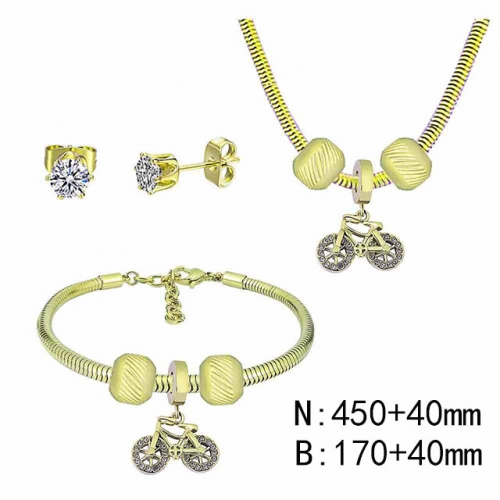 BC Wholesale Fashion DIY Jewelry Sets Stainless Steel 316L Jewelry Set NO.#SF4SPDGS181