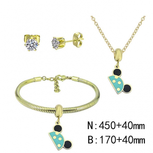 BC Wholesale Fashion DIY Jewelry Sets Stainless Steel 316L Jewelry Set NO.#SF4SPDGS027