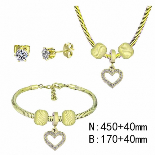 BC Wholesale Fashion DIY Jewelry Sets Stainless Steel 316L Jewelry Set NO.#SF4SPDGS167