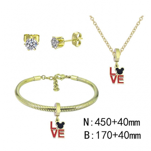 BC Wholesale Fashion DIY Jewelry Sets Stainless Steel 316L Jewelry Set NO.#SF4SPDGS012