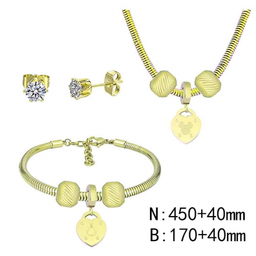 BC Wholesale Fashion DIY Jewelry Sets Stainless Steel 316L Jewelry Set NO.#SF4SPDGS155