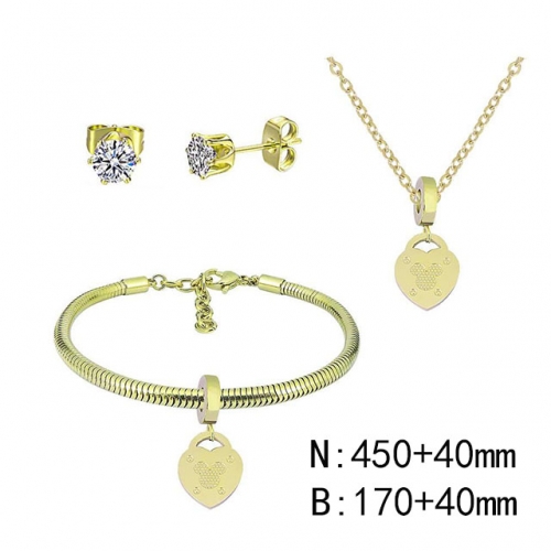BC Wholesale Fashion DIY Jewelry Sets Stainless Steel 316L Jewelry Set NO.#SF4SPDGS015