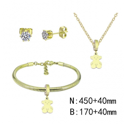 BC Wholesale Fashion DIY Jewelry Sets Stainless Steel 316L Jewelry Set NO.#SF4SPDGS007