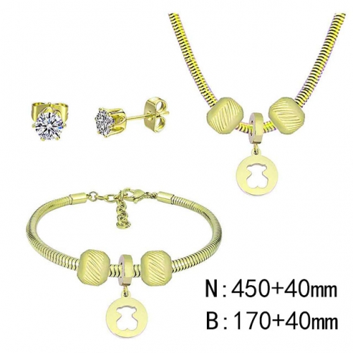 BC Wholesale Fashion DIY Jewelry Sets Stainless Steel 316L Jewelry Set NO.#SF4SPDGS156