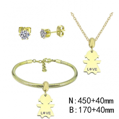 BC Wholesale Fashion DIY Jewelry Sets Stainless Steel 316L Jewelry Set NO.#SF4SPDGS021