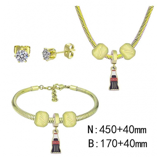 BC Wholesale Fashion DIY Jewelry Sets Stainless Steel 316L Jewelry Set NO.#SF4SPDGS160