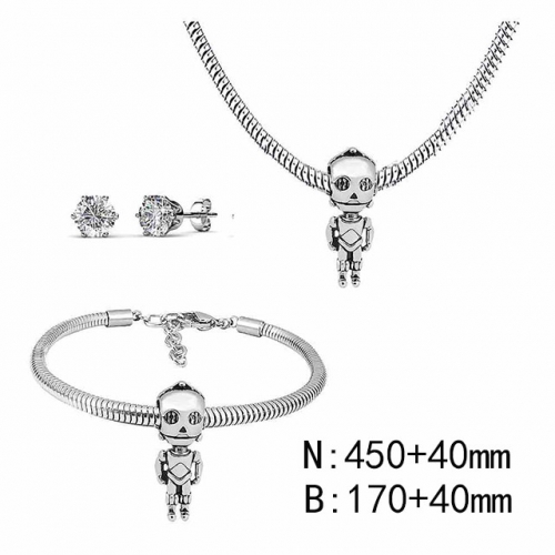 BC Wholesale Fashion DIY Jewelry Sets Stainless Steel 316L Jewelry Set NO.#SF4SPDGS053