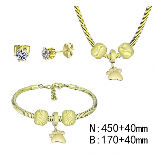 BC Wholesale Fashion DIY Jewelry Sets Stainless Steel 316L Jewelry Set NO.#SF4SPDGS175