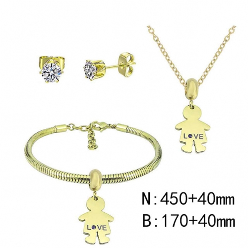 BC Wholesale Fashion DIY Jewelry Sets Stainless Steel 316L Jewelry Set NO.#SF4SPDGS020
