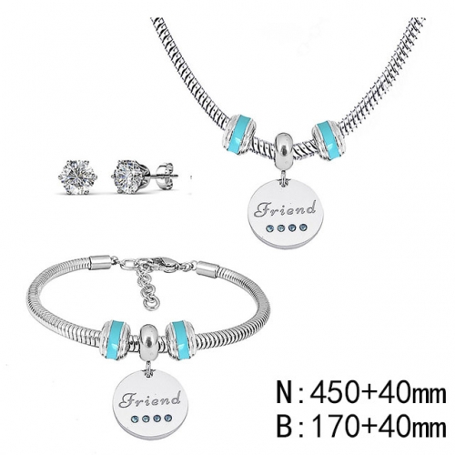 BC Wholesale Fashion DIY Jewelry Sets Stainless Steel 316L Jewelry Set NO.#SF4SPS055