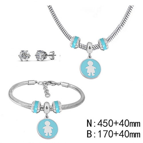 BC Wholesale Fashion DIY Jewelry Sets Stainless Steel 316L Jewelry Set NO.#SF4SPS004