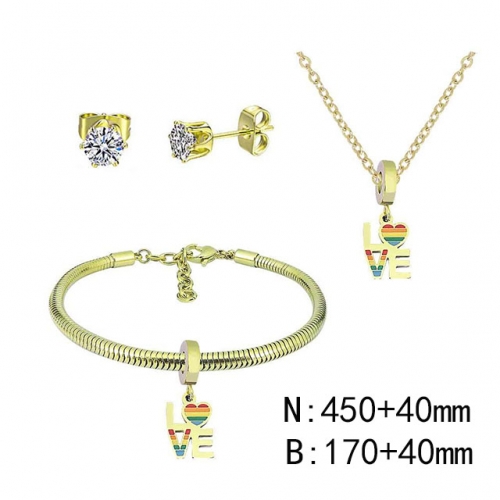 BC Wholesale Fashion DIY Jewelry Sets Stainless Steel 316L Jewelry Set NO.#SF4SPDGS011