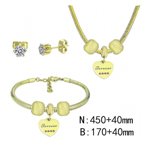 BC Wholesale Fashion DIY Jewelry Sets Stainless Steel 316L Jewelry Set NO.#SF4SPDGS188