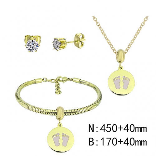 BC Wholesale Fashion DIY Jewelry Sets Stainless Steel 316L Jewelry Set NO.#SF4SPDGS036