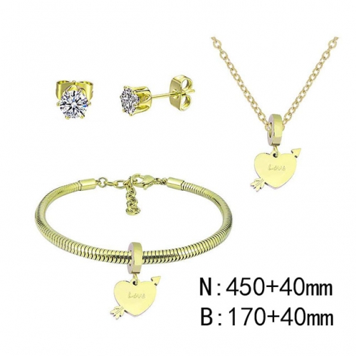 BC Wholesale Fashion DIY Jewelry Sets Stainless Steel 316L Jewelry Set NO.#SF4SPDGS014
