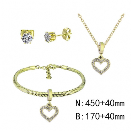 BC Wholesale Fashion DIY Jewelry Sets Stainless Steel 316L Jewelry Set NO.#SF4SPDGS041