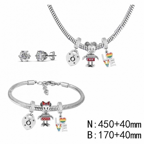 BC Wholesale Fashion DIY Jewelry Sets Stainless Steel 316L Jewelry Set NO.#SF4SPDGS075