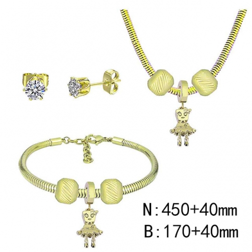 BC Wholesale Fashion DIY Jewelry Sets Stainless Steel 316L Jewelry Set NO.#SF4SPDGS180