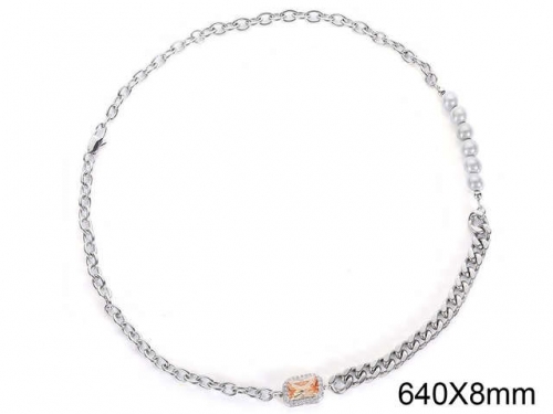 BC Wholesale Pearl Necklace Jewelry Stainless Steel 316L Jewelry Necklace NO.#SJ92N039