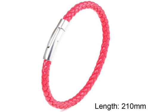 BC Jewelry Wholesale Leather And Stainless Steel Bracelet NO.#SJ9B042