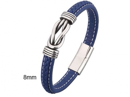 BC Jewelry Wholesale Leather And Stainless Steel Bracelet Jewelry NO.#SJ13B0678