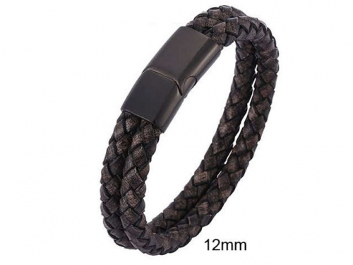 BC Jewelry Wholesale Leather And Stainless Steel Bracelet Jewelry NO.#SJ13B0776