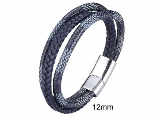 BC Jewelry Wholesale Leather And Stainless Steel Bracelet Jewelry NO.#SJ13B0821