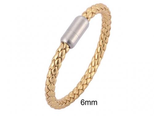 BC Jewelry Wholesale Leather And Stainless Steel Bracelet Jewelry NO.#SJ13B0856