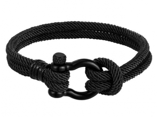 BC Jewelry Wholesale Leather And Stainless Steel Bracelet Long About 210mm NO.#SJ111B466