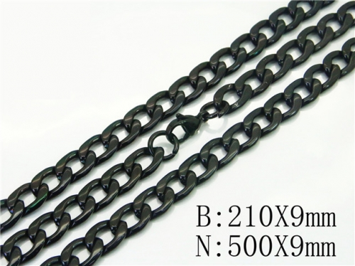 Wholesale Stainless Steel 316L Necklace & Bracelet Set NO.#BC40S0507HME