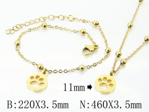 Wholesale Stainless Steel 316L Necklace & Bracelet Set NO.#BC91S1206HIV