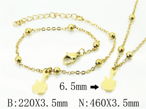 Wholesale Stainless Steel 316L Necklace & Bracelet Set NO.#BC91S1212HIA