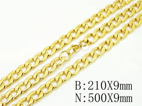 Wholesale Stainless Steel 316L Necklace & Bracelet Set NO.#BC40S0505HML