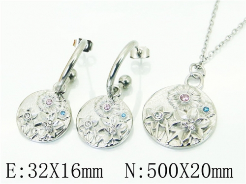 BC Wholesale Jewelry Sets Stainless Steel 316L Jewelry Sets NO.#BC06S1099HOE
