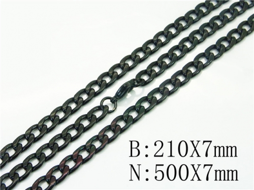 Wholesale Stainless Steel 316L Necklace & Bracelet Set NO.#BC40S0495HIE
