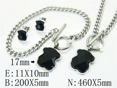 BC Wholesale Jewelry Sets Stainless Steel 316L Jewelry Sets NO.#BC21S0364JHE