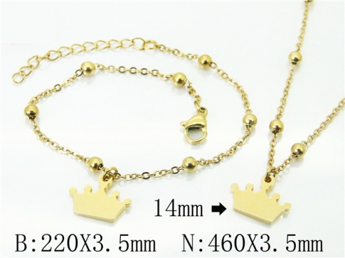 Wholesale Stainless Steel 316L Necklace & Bracelet Set NO.#BC91S1209HIF
