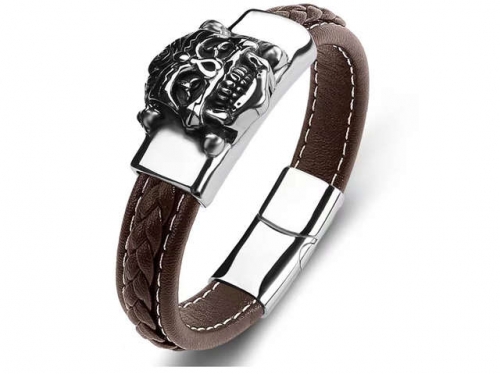 BC Jewelry Wholesale Leather Bracelet Stainless Steel Bracelet Jewelry NO.#SJ35B816