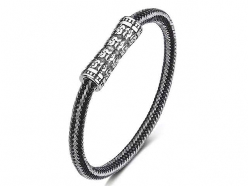 BC Jewelry Wholesale Leather Bracelet Stainless Steel Bracelet Jewelry NO.#SJ35B613